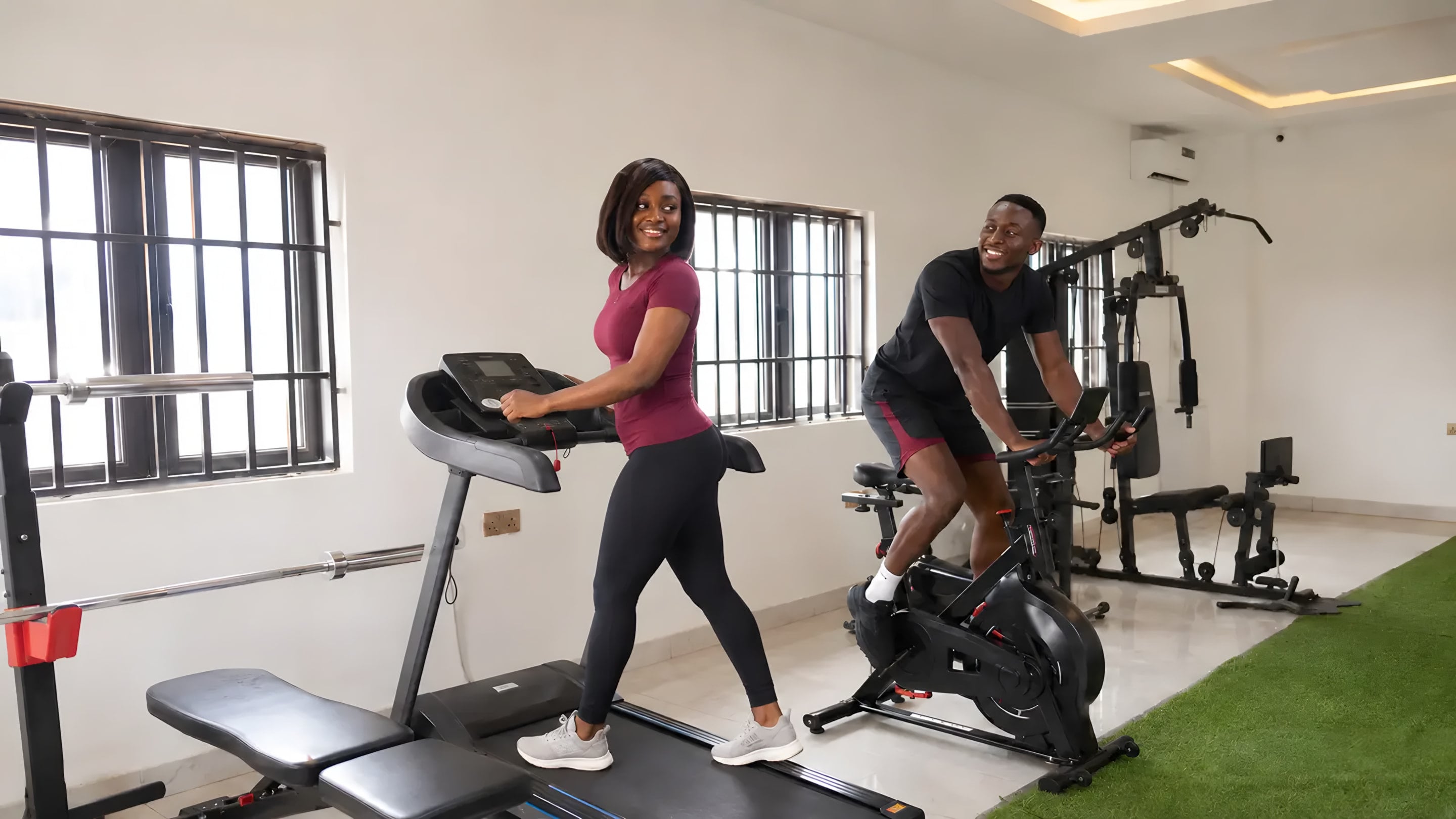 Hotel gym at Diplomat Enclave Suites in Jikwoyi, Abuja